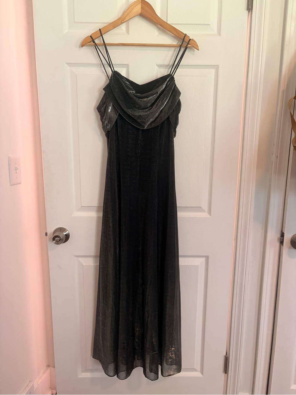 Dangerous Threads Vintage Metallic Cowl Neck Maxi